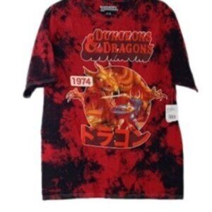 Dungeons and Dragons  Mens 1974 Dragon Graphic Tie Dye T-Shirt Tee L New